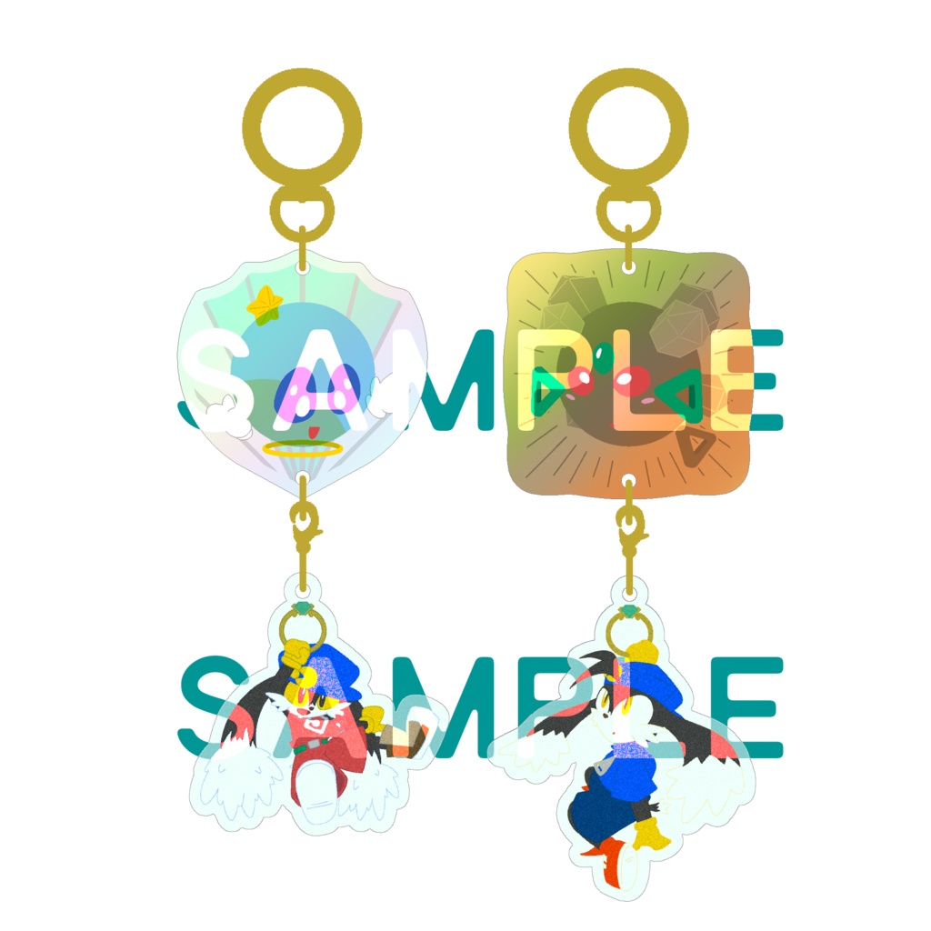 きらめく2wayアクリルキーホルダー