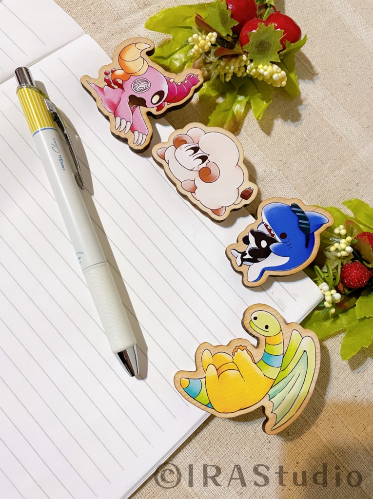 ウッドクリップバッジ(全4種)