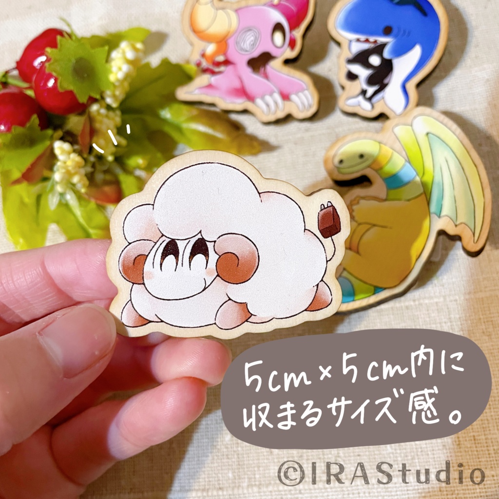 ウッドクリップバッジ(全4種)