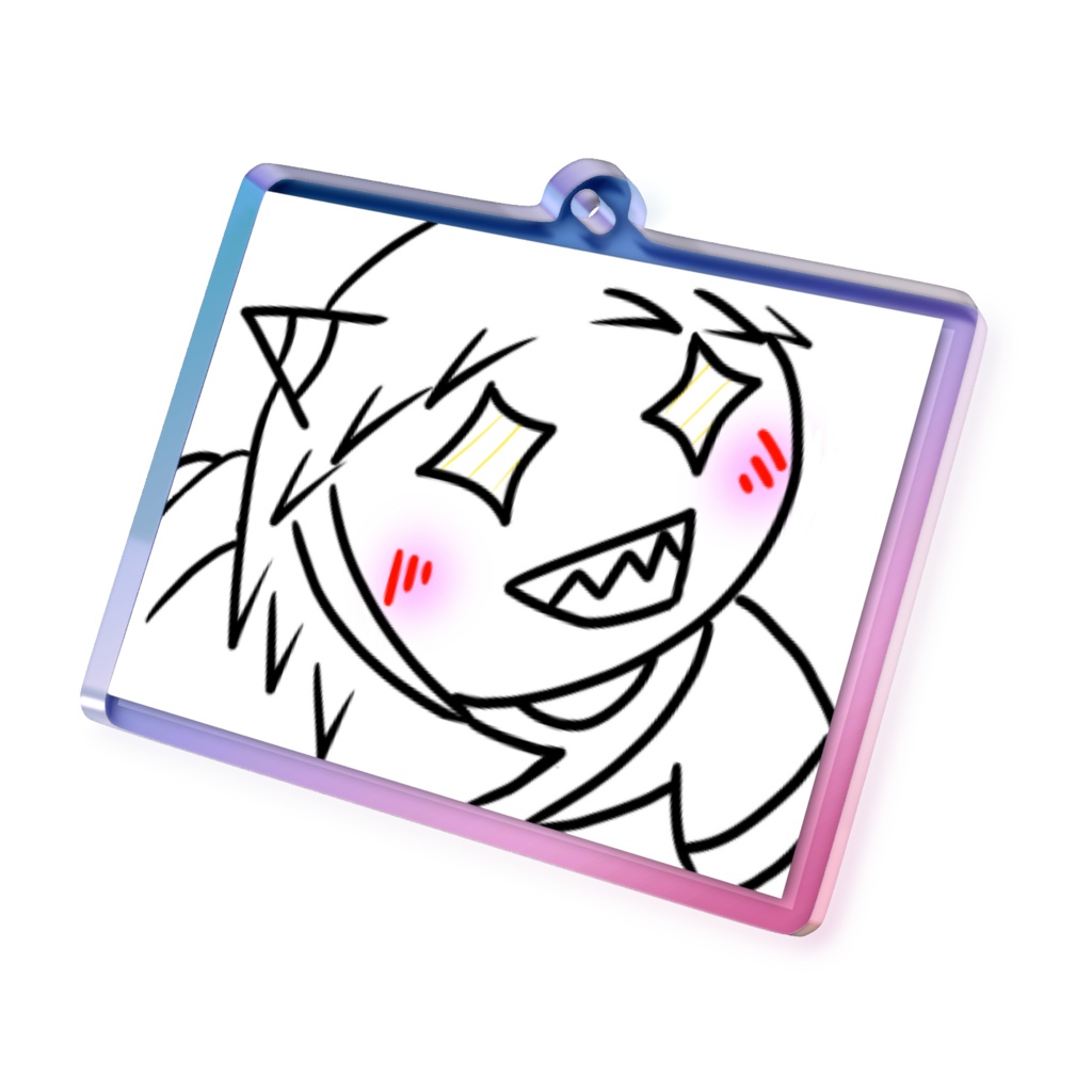 イーちゃん目がキラーん　オーロラアクリルキーホルダー