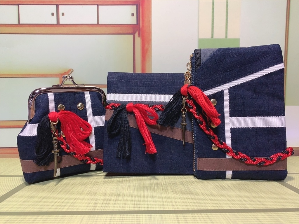 ~27鯰尾藤四郎イメージ~がま口財布&ミニポーチ&通帳入れ