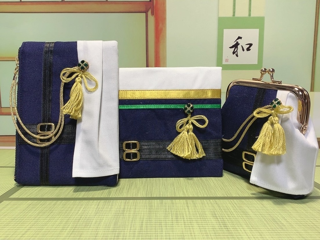 ~19にっかり青江イメージ~がま口財布&ミニポーチ&通帳入れ