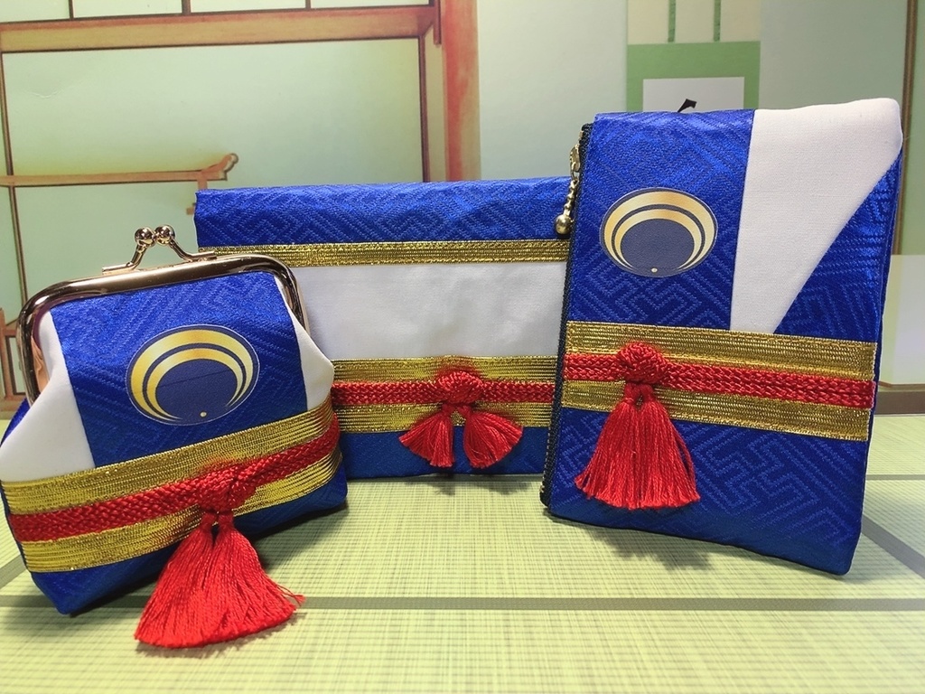 ~3三日月宗近イメージ~がま口財布&ミニポーチ&通帳入れ