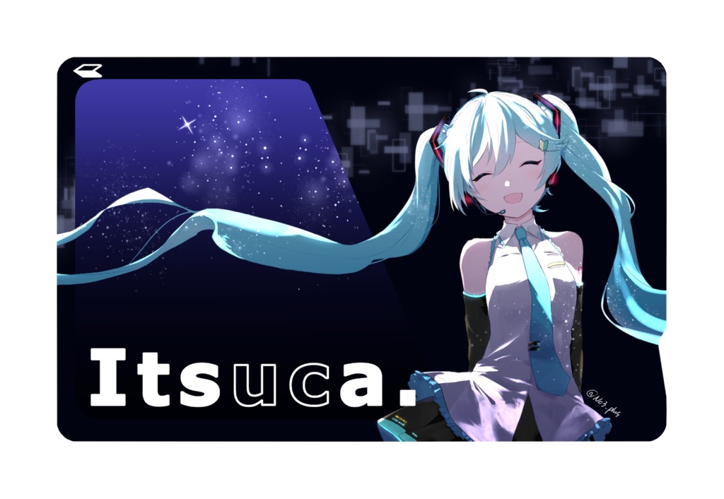 若葉ミクICカードステッカー
