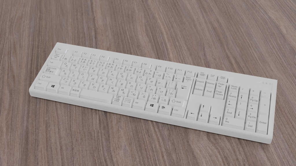 【3DCGモデル】キーボード