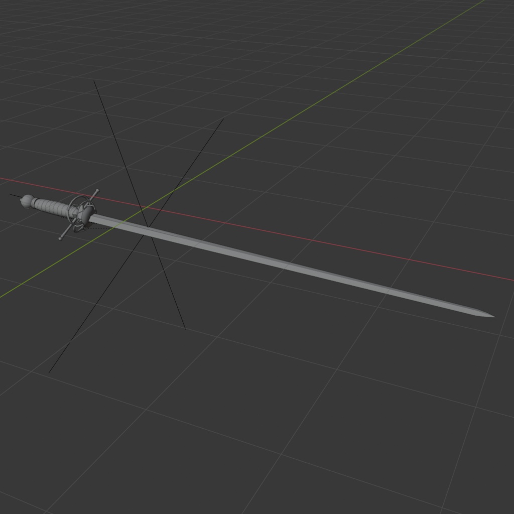 【Unity対応】レイピア(rapier) 3Dモデル ローポリ