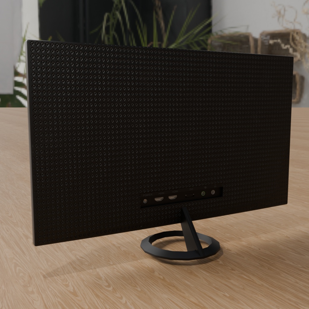 【Unity対応】ディスプレイ(Display) 3Dモデル ローポリ