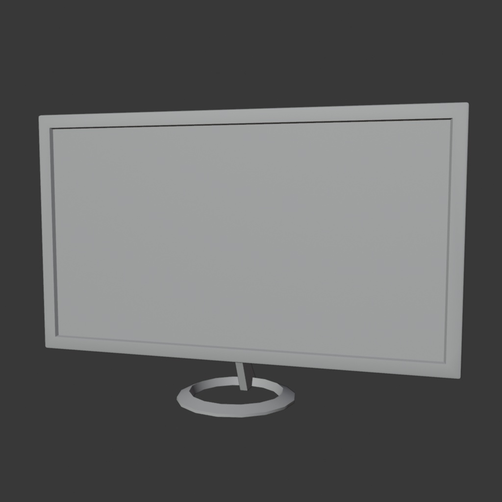 【Unity対応】ディスプレイ(Display) 3Dモデル ローポリ
