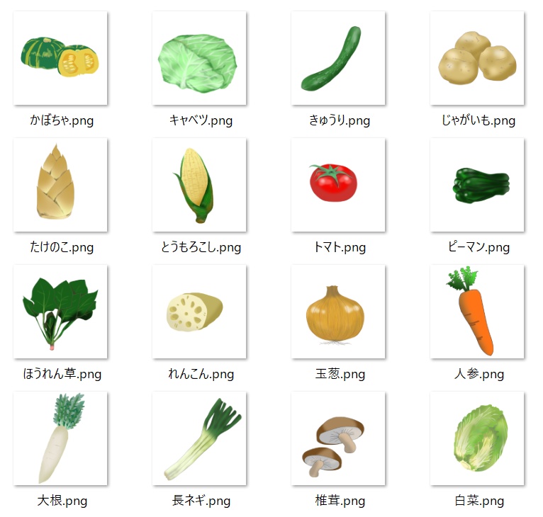 BOOTH　16種の野菜　てらこやぴ