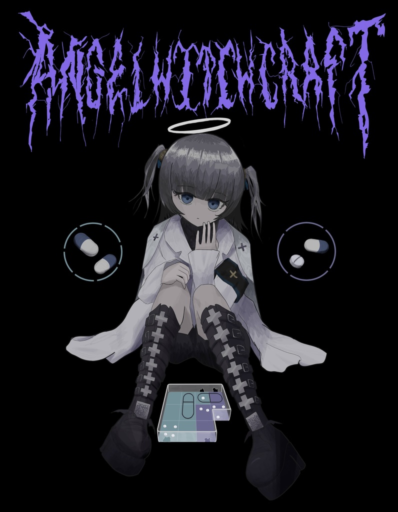 FLASH#3.angel witchcraft Backprint Short-Tee