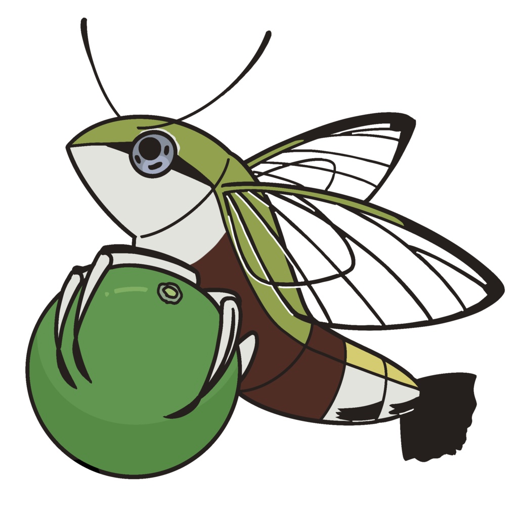 オオスカシバ ステッカー(大)