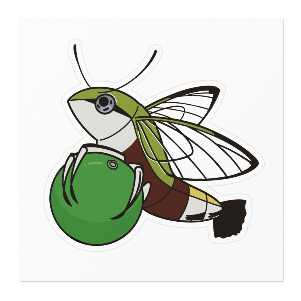 オオスカシバ ステッカー(大)