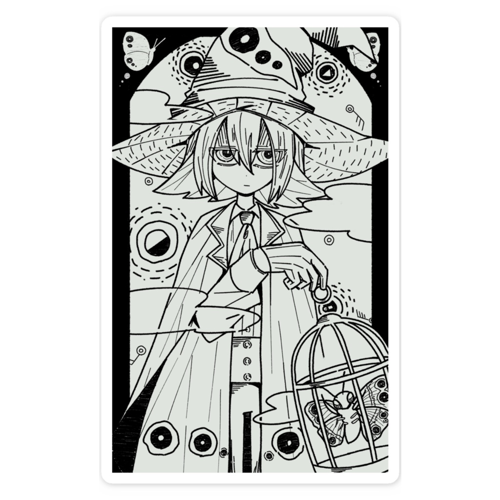 すずめ(ジャノメチョウ) スマホステッカー