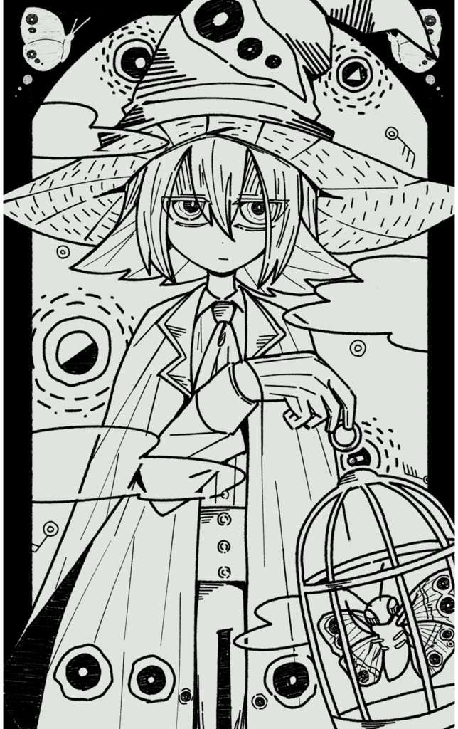 すずめ(ジャノメチョウ) スマホステッカー