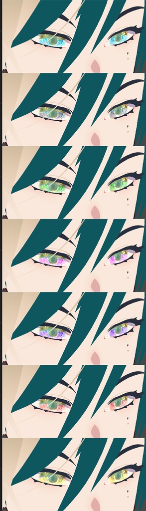 【無料/free】vroid用バイカラー瞳テクスチャ/Bicolor eye textures for vroid