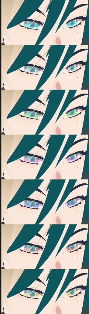 【無料/free】vroid用バイカラー瞳テクスチャ/Bicolor eye textures for vroid