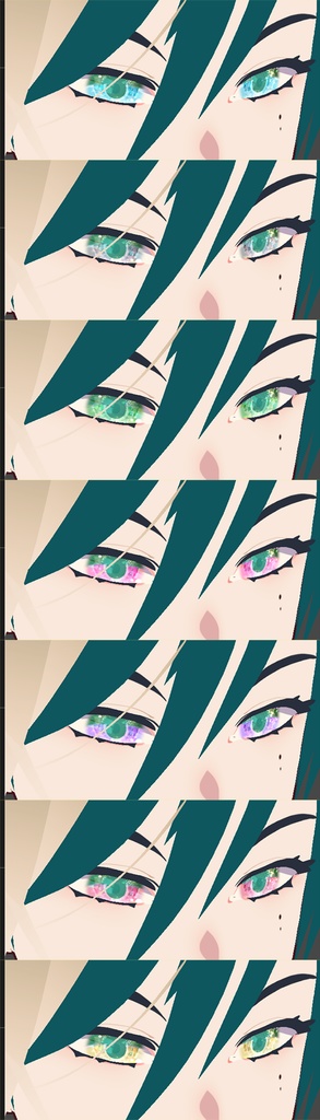 【無料/free】vroid用バイカラー瞳テクスチャ/Bicolor eye textures for vroid