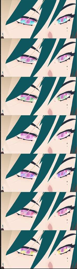 【無料/free】vroid用バイカラー瞳テクスチャ/Bicolor eye textures for vroid