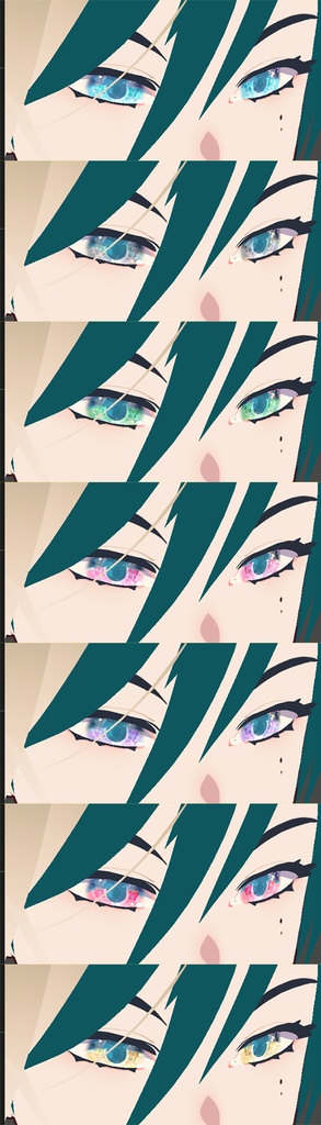 【無料/free】vroid用バイカラー瞳テクスチャ/Bicolor eye textures for vroid