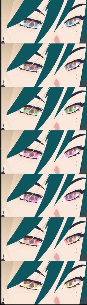 【無料/free】vroid用バイカラー瞳テクスチャ/Bicolor eye textures for vroid