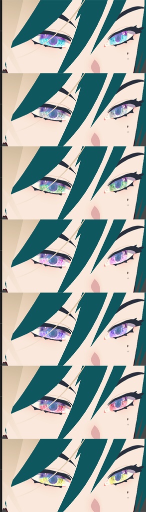 【無料/free】vroid用バイカラー瞳テクスチャ/Bicolor eye textures for vroid