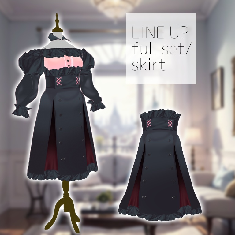 【無料版あり/VRoid正式版】可愛いクラシカルワンピース / Cute multi style classic dress