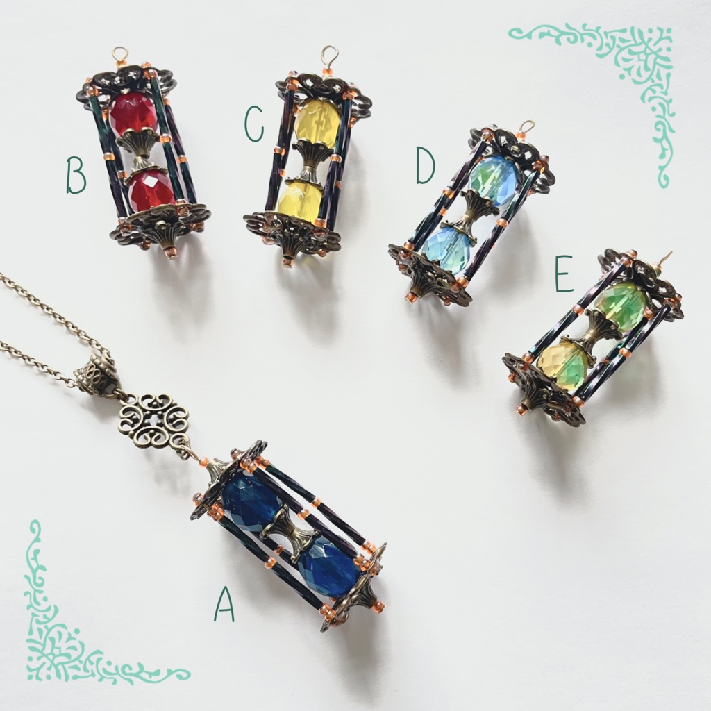 命の砂時計ペンダント C月光イエロー