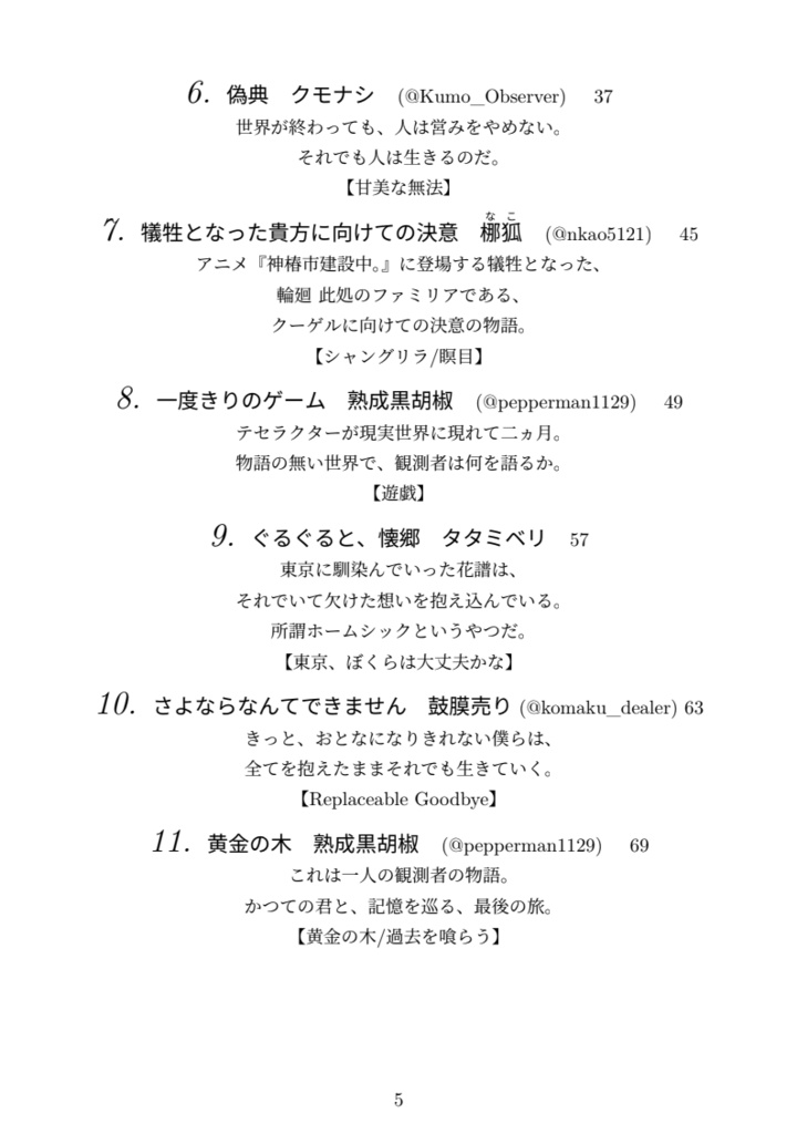 非公式神椿楽曲小説合同3 神椿と言う勿れ