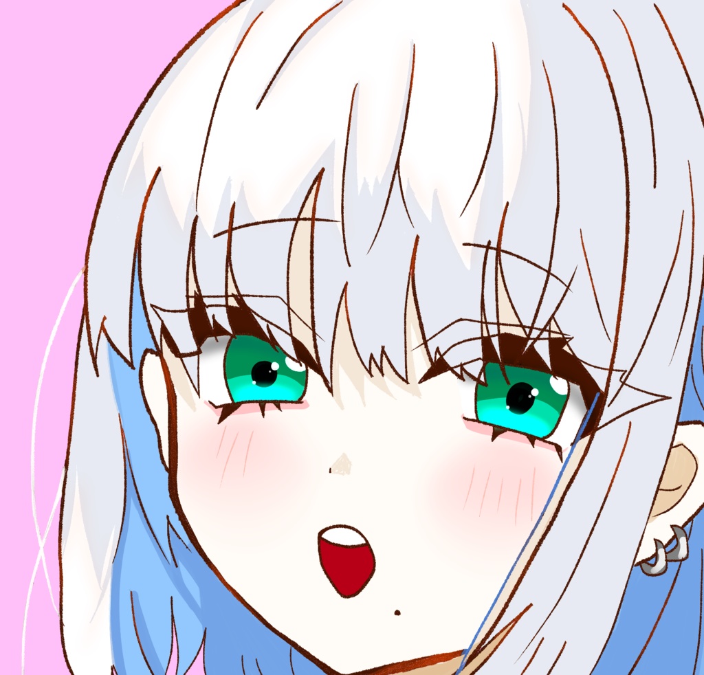 白髪の女の子のアイコン