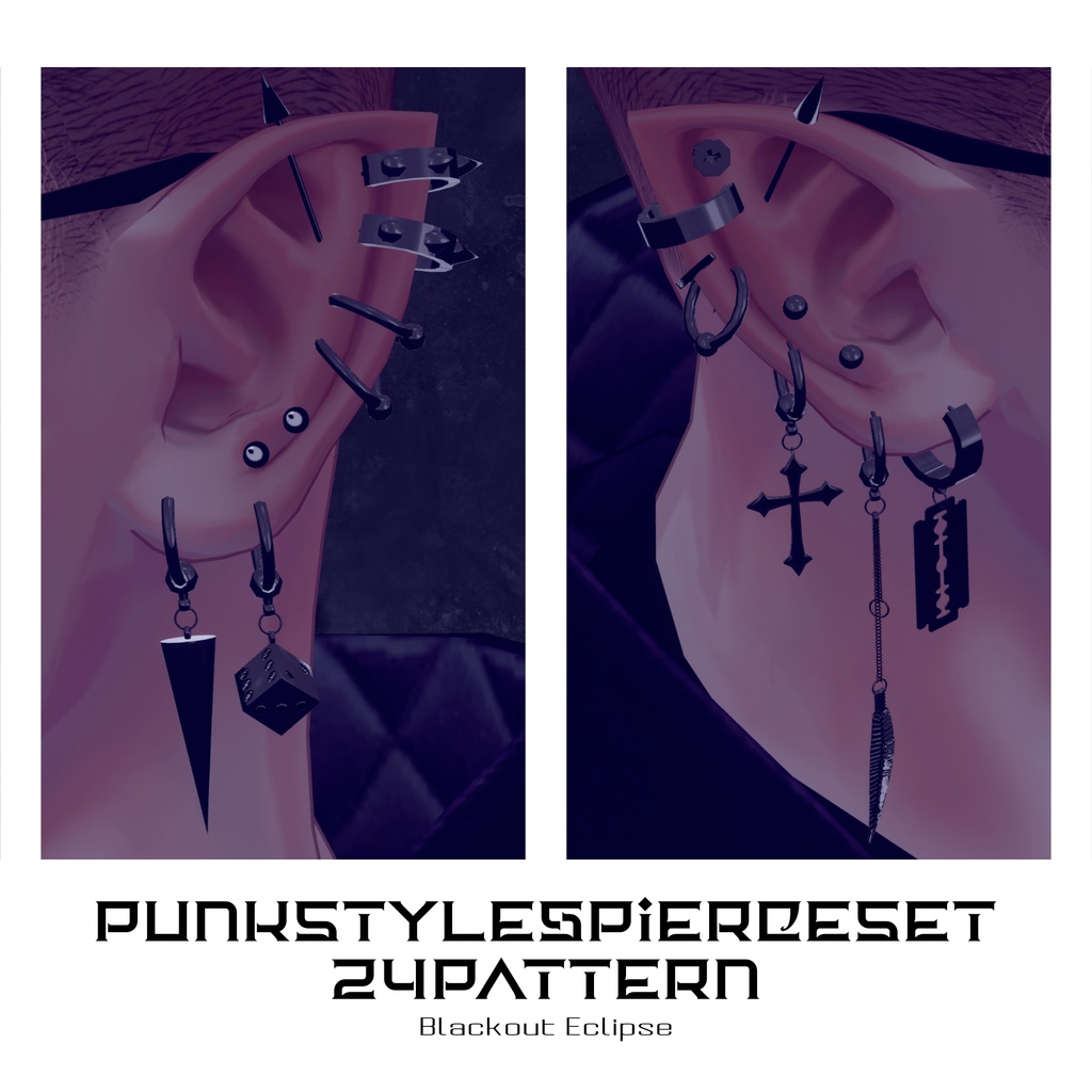 PunkStylesPierceSet 24pattern