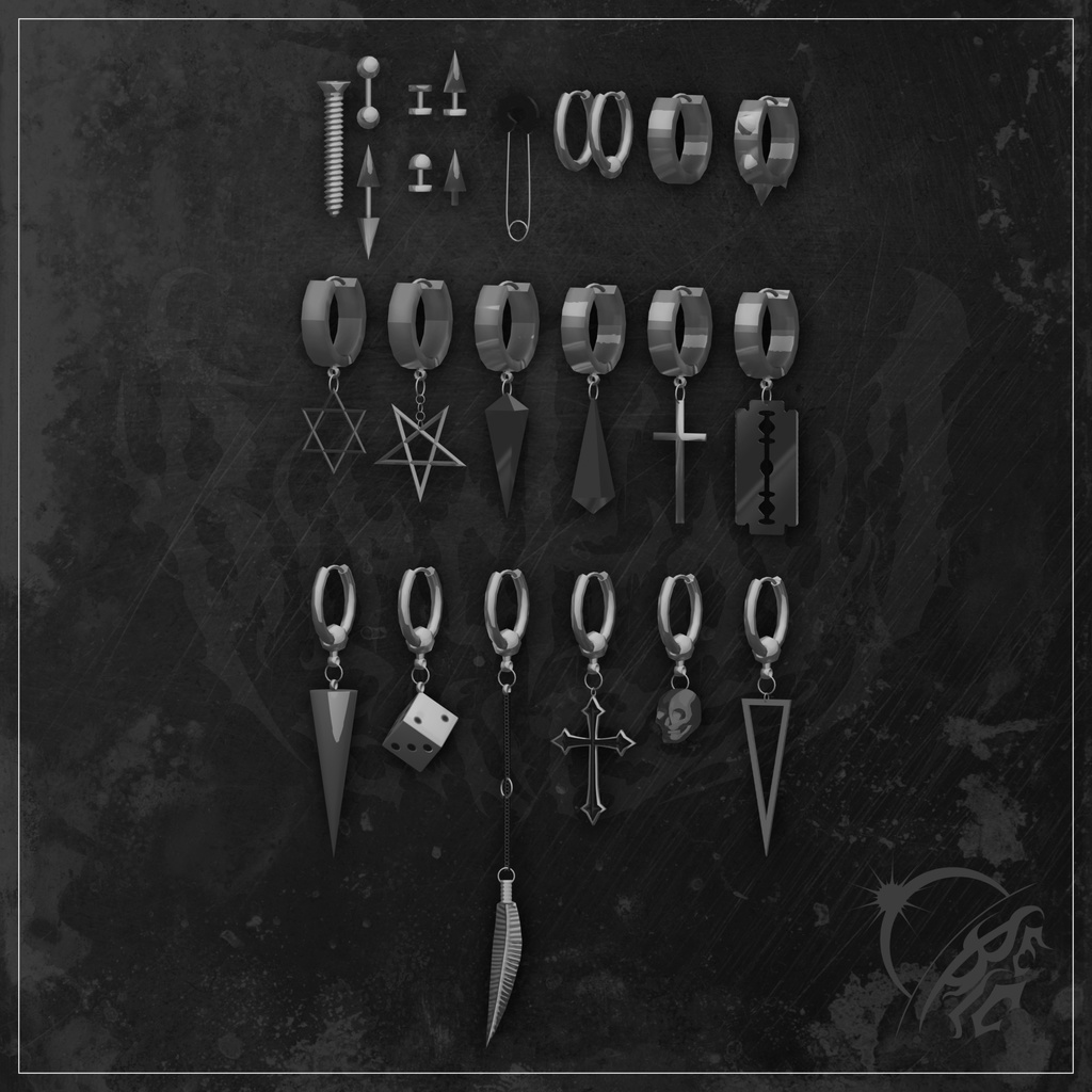 PunkStylesPierceSet 24pattern