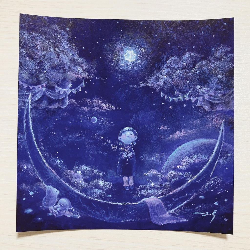 ポストカード『星影のゆりかご』（正方形）