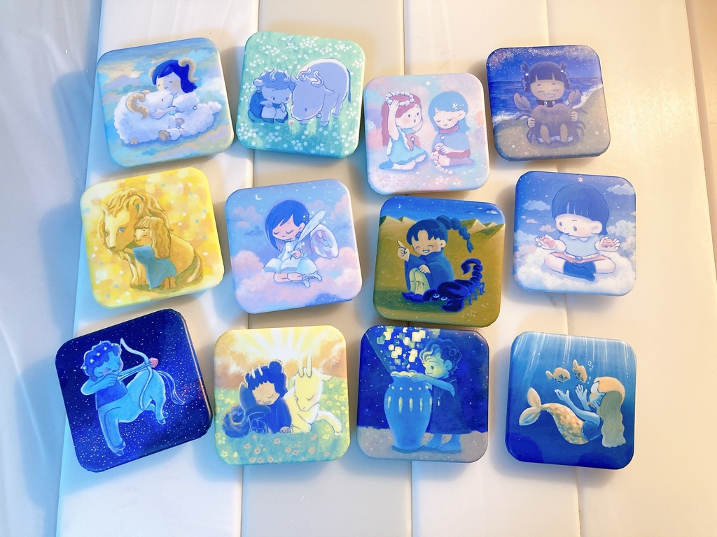 星座缶バッチ