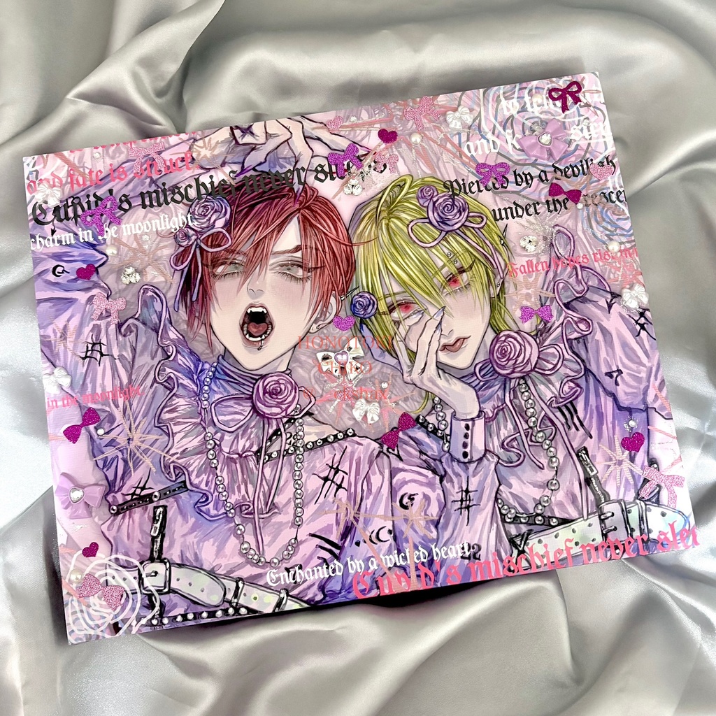 【デジタル原画】アカとキイロな関係(デコキャンバス)