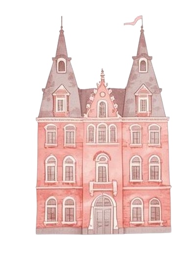 Clip Art【Travel Set】-1- 水彩画 クリップアート ピンク 旅行シリーズ