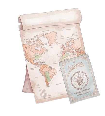 Clip Art【Travel Set】-1- 水彩画 クリップアート ピンク 旅行シリーズ