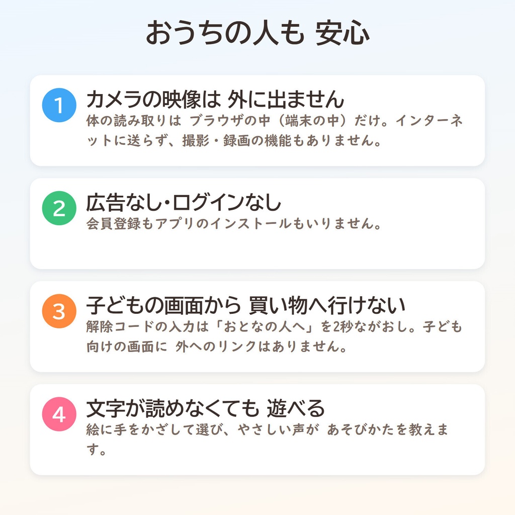 からだカメラ あそびば 解除コード|手をふる・バンザイで遊ぶ 幼児向けカメラあそび(ブラウザ版・75種・買い切り)