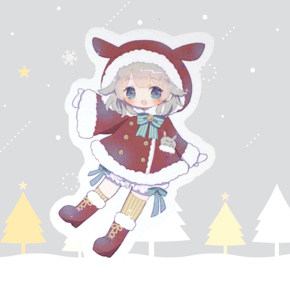 【ひなばたウィンターコレクション2025-2026】 ステッカー①　～手書きメッセージ年賀状2026 ポストカード付～