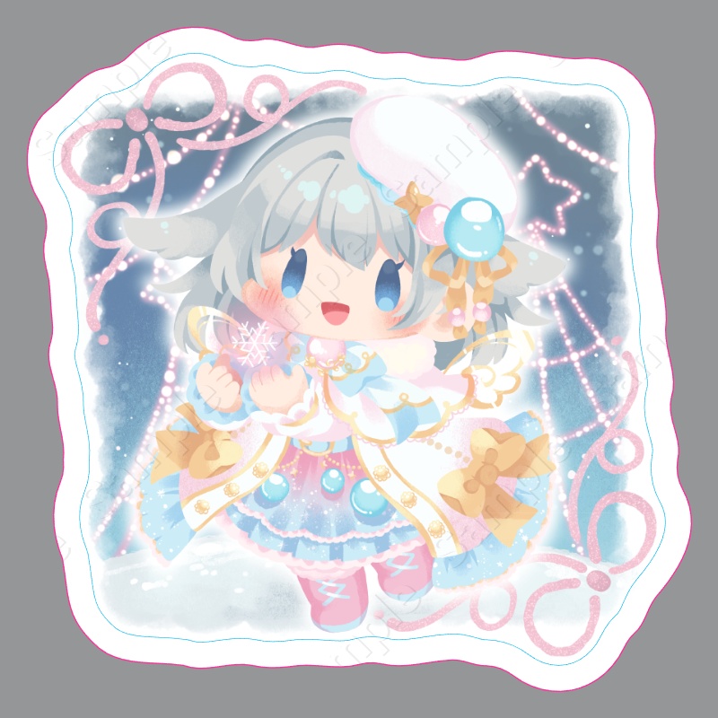 【ひなばたウィンターコレクション2025-2026】 ステッカー② ~手書きメッセージ年賀状2026 ポストカード付~