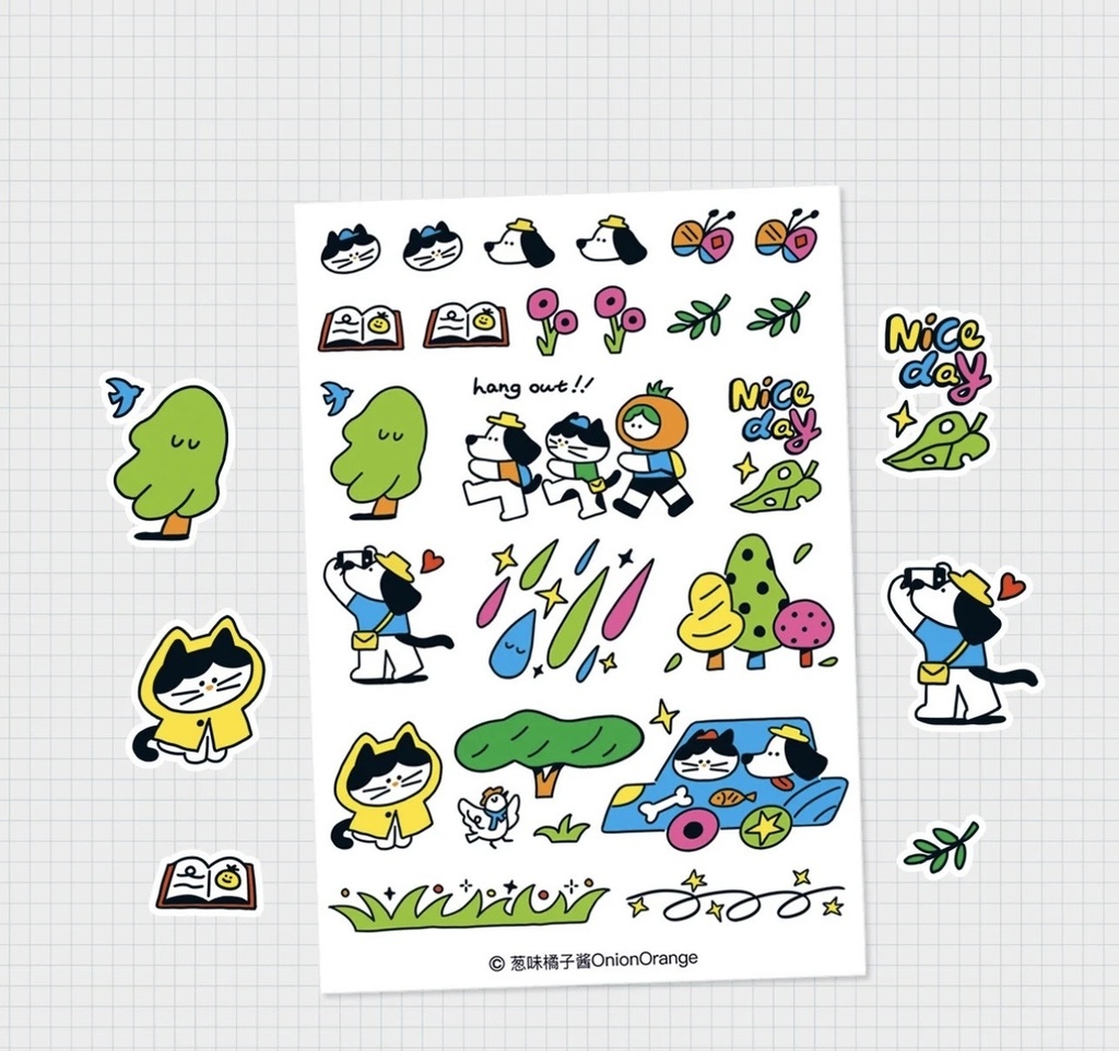 出游季ステッカー(Onion Orange/オリジナル)