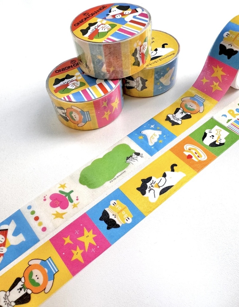 多巴胺シリーズ 手帳デコ紙テープ(Onion Orange/オリジナル)