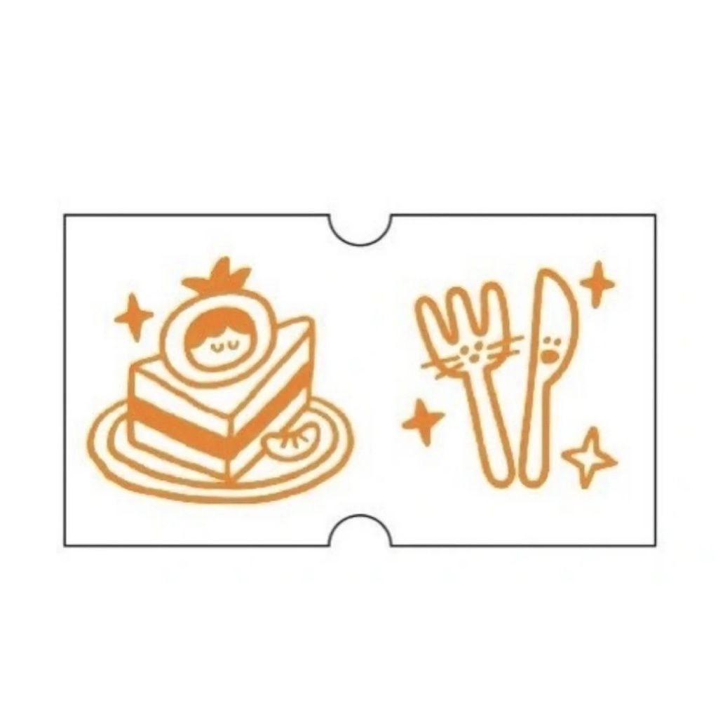 Onion Orange 手帳デコ・ラベルシール(オリジナルデザイン)