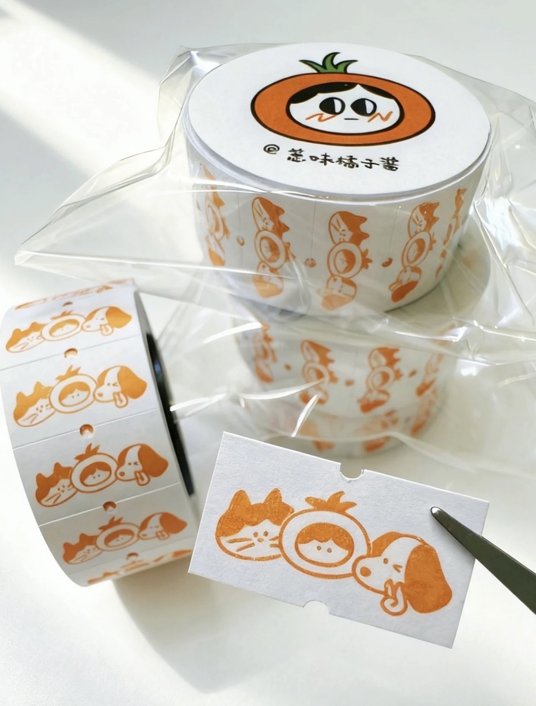 Onion Orange 手帳デコ・ラベルシール(オリジナルデザイン)