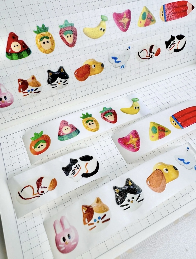 【Onion Orange】手作り立体粘土テープ(ペット&フルーツシリーズ)