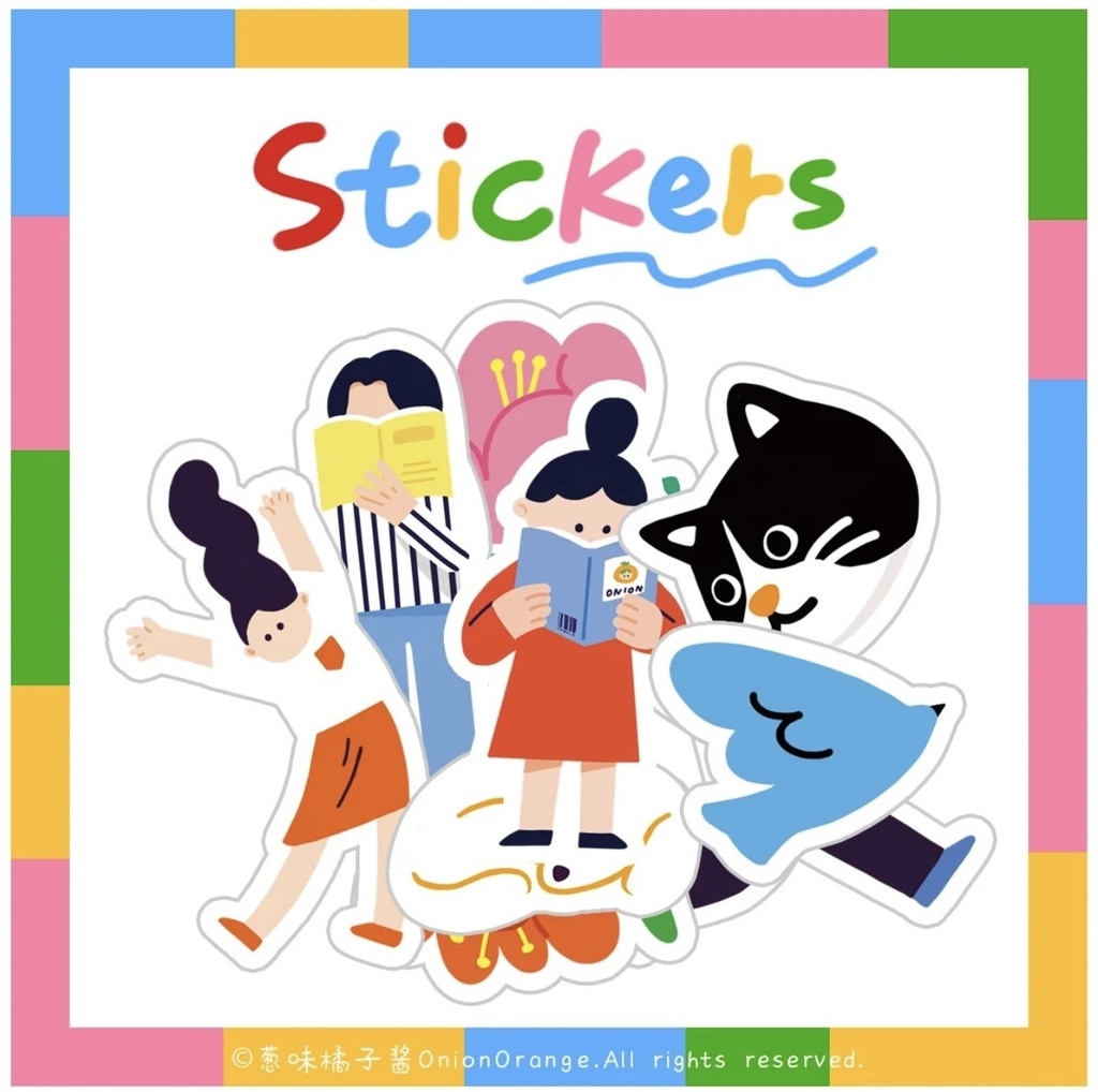 【Onion Orange】ゆるカワPVCステッカーセット（10枚入り）
