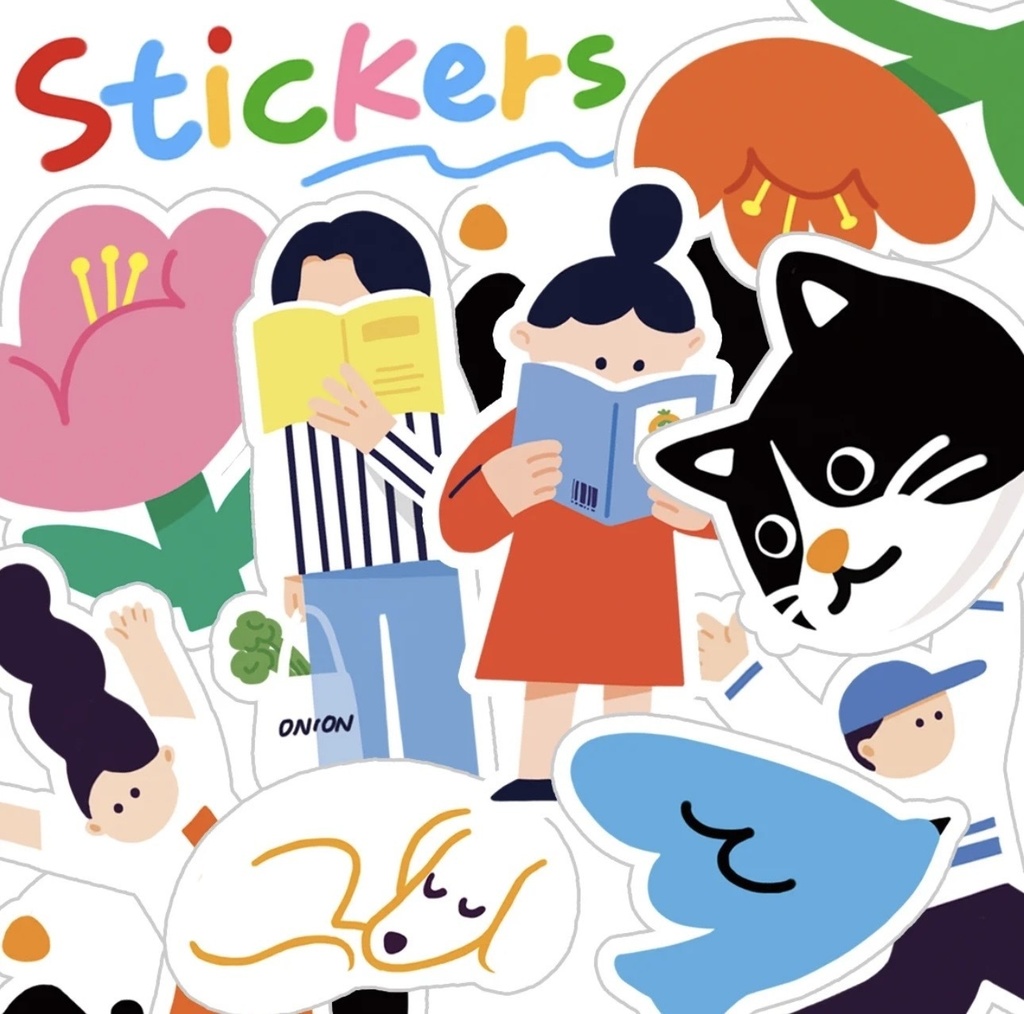 【Onion Orange】ゆるカワPVCステッカーセット(10枚入り)