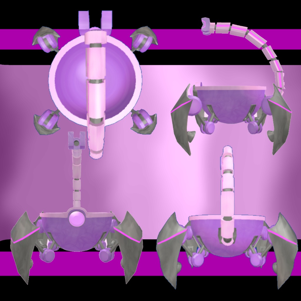 「VRChat想定 3Dモデル」換装四脚:ココアラクネ