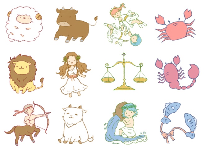 12星座イラストセット