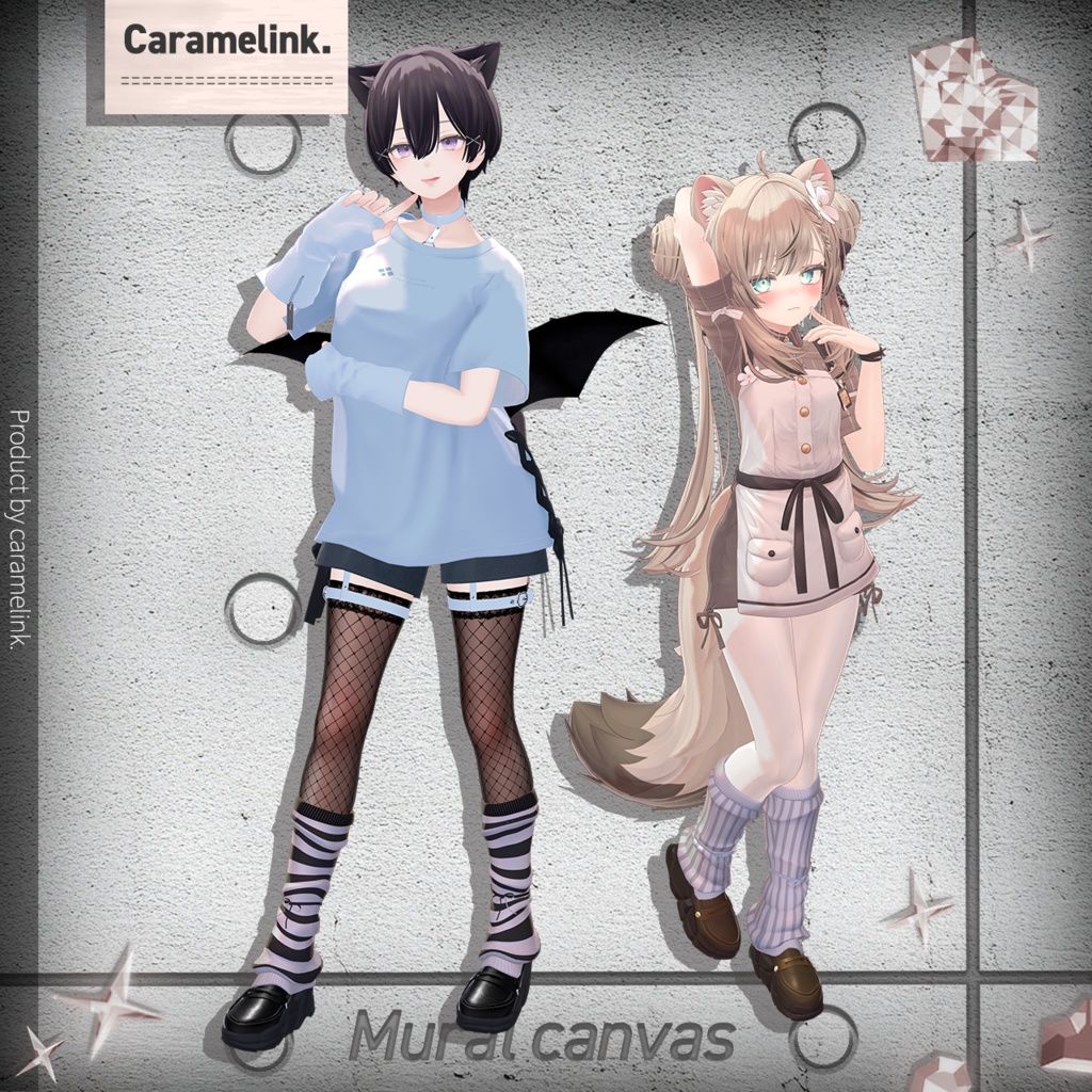 【5アバター対応】Mural canvas&ジェムレッグウォーマー