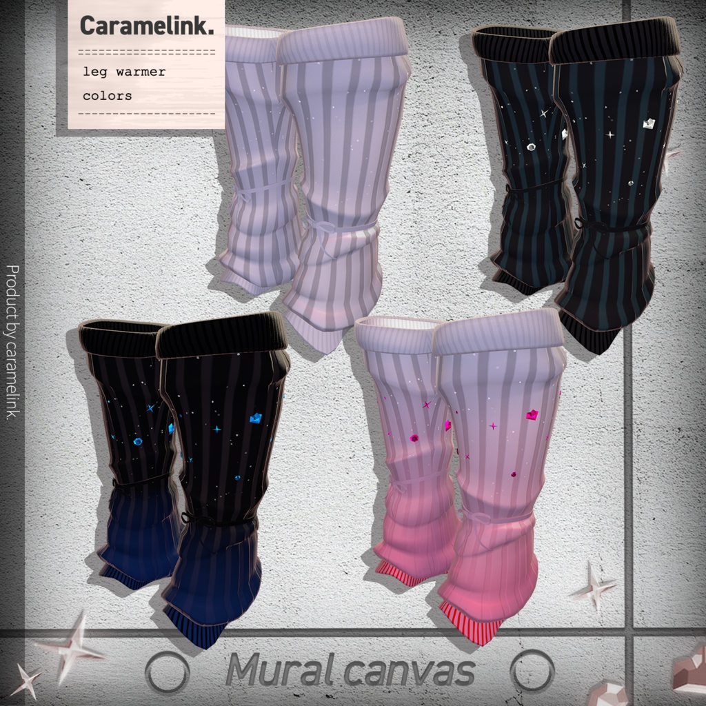 【5アバター対応】Mural canvas&ジェムレッグウォーマー